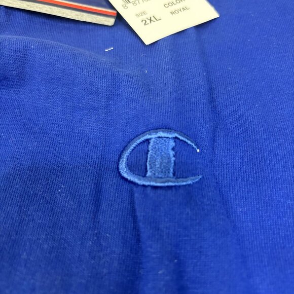 Champion Mens Royal Blue Sleeveless Tank Top 2XL 100% Cotton Athleticwear - Picture 8 of 9